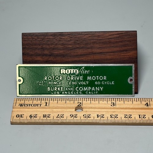 Vintage roto aire - rotor, drive