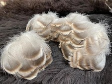 25 piume, 6-10 cm, piume d'oca grigie, piume artigianali orlate, gioielli orientali, Pasqua