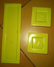 tea forte due piattini e vassoietto porta filtri colore verde