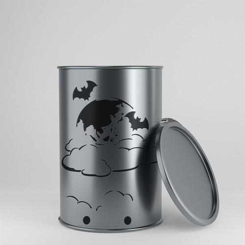 Bidone fuoco pipistrello - , |