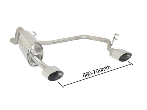Scarico posteriore inox - scarico,