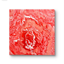 Quadro astratto arte contemporanea dipinto a mano acrilico su tela 30x30cm