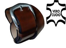 CINTURA CUOIO MARRONE UOMO DONNA VERO CUOIO ARTIGIANALE