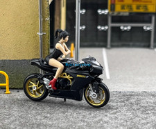 Modellino sportivo CR CM 1:64 nero MV Agusta 800 moto metallo pressofuso