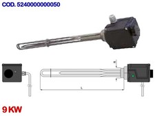 Resistenza Elettrica 400V Bollitore CORDIVARI 9 kW Pannelli Solari Circolazione