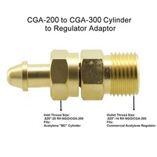 Connettori da cilindro in ottone acetilene a regolatore CGA 200 CGA 300 CGA 510