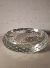 BAROVIER E TOSO, CIOTOLA VETRO MURANO A BOLLICINE. ANNI 50/60.