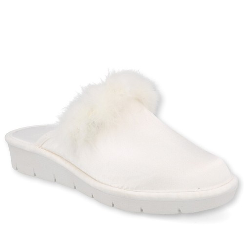 Pantofola sposa raso con - in,