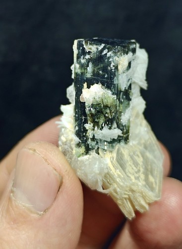 Tormalina verde scuro naturale