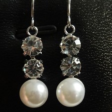 Orecchini Perla Con Cristallo