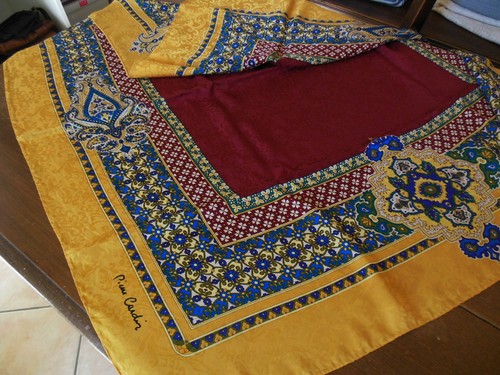Foulard carré vintage pierre - foulard,