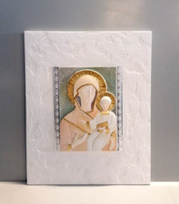 Quadro in Argento, Madonna con Bambino Gesù, 45 x 36, Arte Sacra. Ag 925