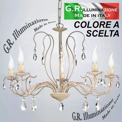 Lampadario ferro battuto - ferro,