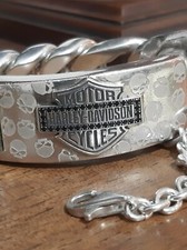 Bracciale argento 925  uomo harley davidson xl men bracelet armband unico