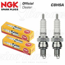 KIT 2 CANDELE CANDELA ORIGINALE NGK C8HSA MOTO GUZZI V65 LARIO 650 -1986