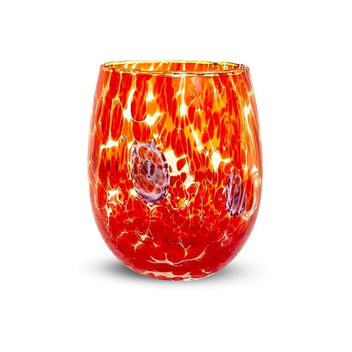 Bicchiere vetro soffiato gocce - soffiato,