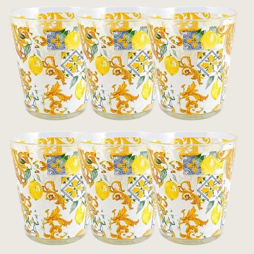 Set bicchieri vetro decorato - 6,