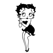 Sticker autocollant betty-boop