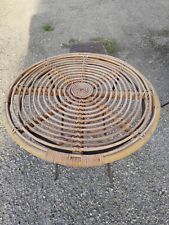 TAVOLINO ROTONDO FERRO E BAMBOO ANNI 50