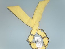 FASCIA FERMACODA GIALLO CON CATENA ORO HAIRAGAMI ACCONCIATURA PER CAPELLI MOLLA