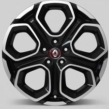 4 cerchi lega renault kadjar koleos qashqai r19 nero lucido diamantato lt000678