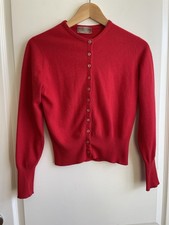 Cardigan rosso puro cashmere
