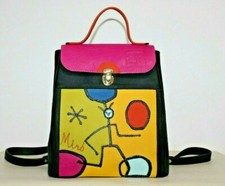 ZAINO Borsa donna vera pelle dipinta J MIRO' fatta mano artigianale Italy moda