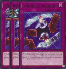Yugioh! 3x Hero's Rule 1: Five