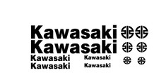 adesivi Moto  12  adesivi  Kawasaki  Logo River Mark Stickers Kawasaki