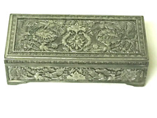 Antique Velvet Lined Trinket Box