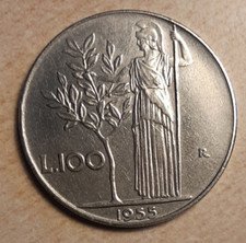 100 LIRE 1955 MINERVA
