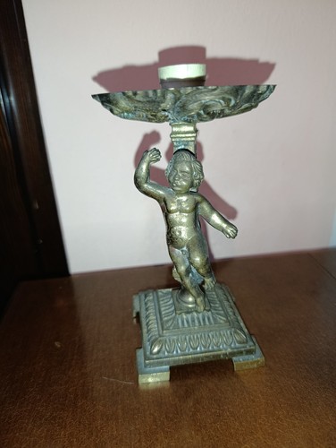 Antico candelabro ottone - antico, in