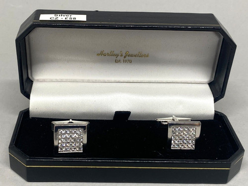 Gemelli argento quadrati - in,