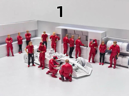 Set figurine pit crew - pit,