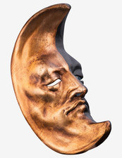 Maschere Veneziane Luna Portabili Oro e Nero - Fatte a Mano a Venezia!