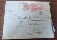 Busta Affrancata Bengasi Bicolore Rara Tipo 1 Tipo 2 Genio militare 