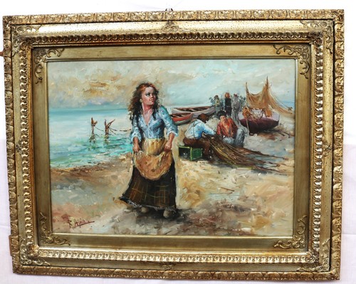Dipinto olio tela - "il, mare"