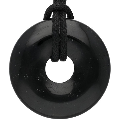 Ciondolo donut tormalina - tormalina, nera