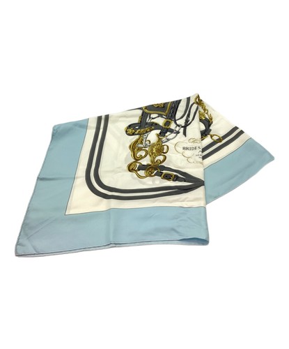 Sciarpa hermes seta blu - seta,