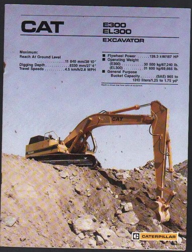 Foglietto brochure escavatore