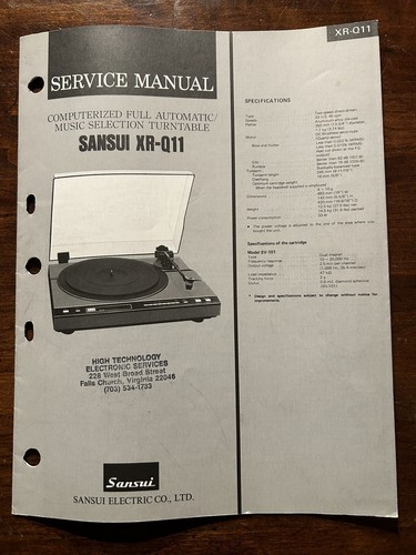 Sansui q11 giradischi - xr-q11,
