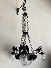 Lampadario Ferro Battuto Metà