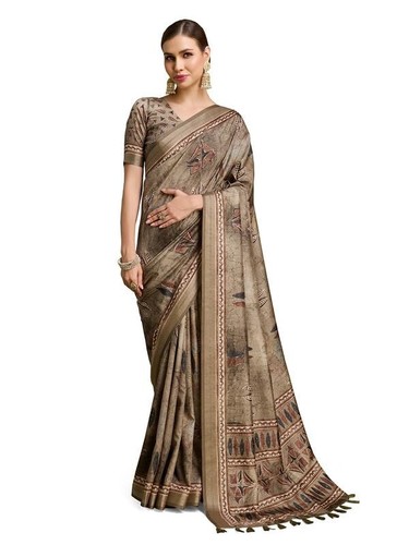 Sari donna seta batik stampa