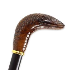 BASTONE IN LEGNO ARTIGIANALE MANICO SERPENTE