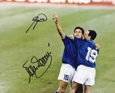 SALVATORE SCHILLACI ROBERTO BAGGIO Foto Autografata Signed Photo Autografo