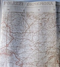 Cartina geografica militare - POLIZZI GENEROSA - 1943 (Palermo)