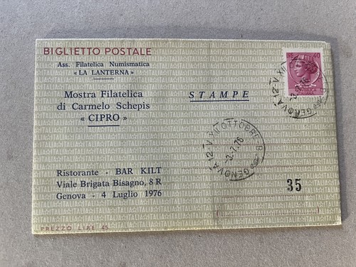 Intero postale biglietto - q),