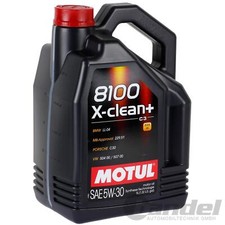 5L MOTUL 8100 XCLEAN + C3 5W-30 adatto per AUDI BMW LL-04 MB VW 504/507 LL 3
