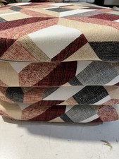 4 Cuscini per sedie con fettucce, sfoderabili con cerniera, modello morbidone