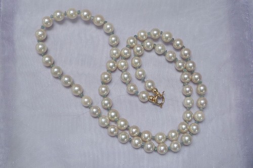Collana akoya 14k filo con - collana,